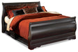 Huey Vineyard Queen Sleigh Bed with Mirrored Dresser and Nightstand - alternate view 2
