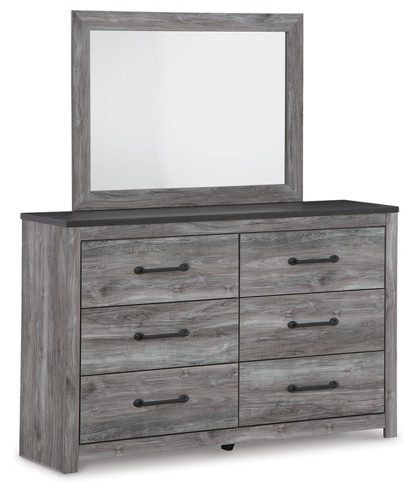 Bronyan King Panel Bed with Mirrored Dresser - alternate view 2