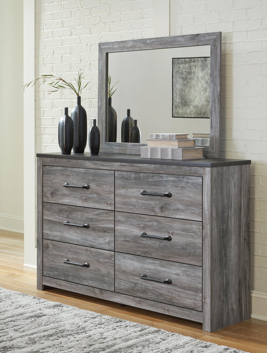 Bronyan King Panel Bed with Mirrored Dresser - alternate view 6