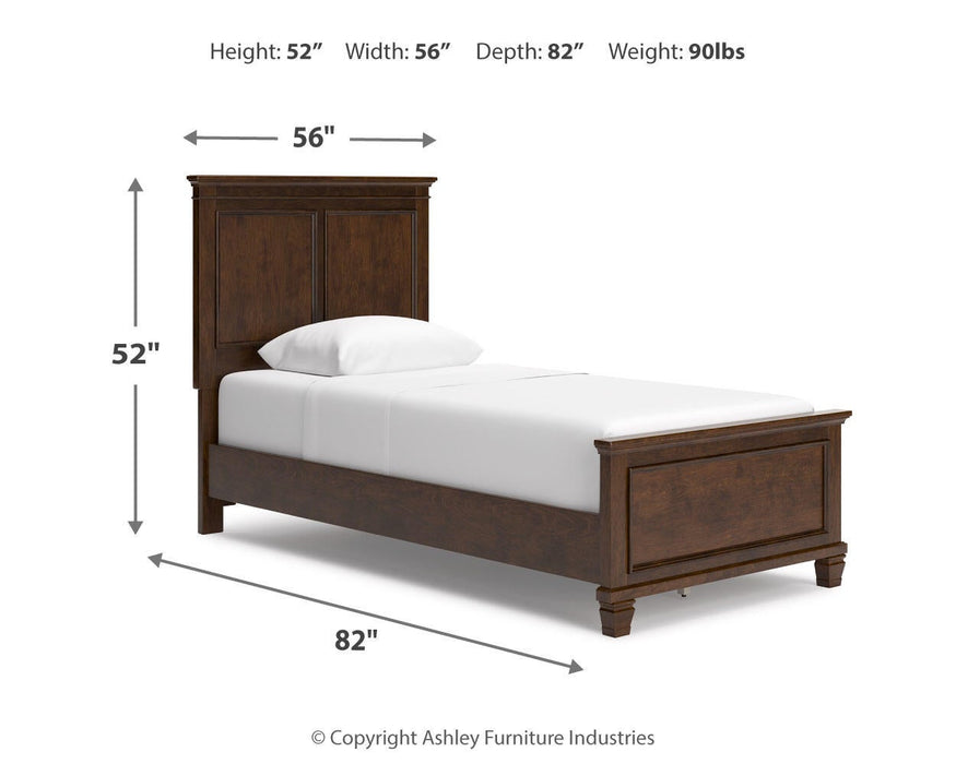 Danabrin Twin Panel Bed with Mirrored Dresser - alternate view 12