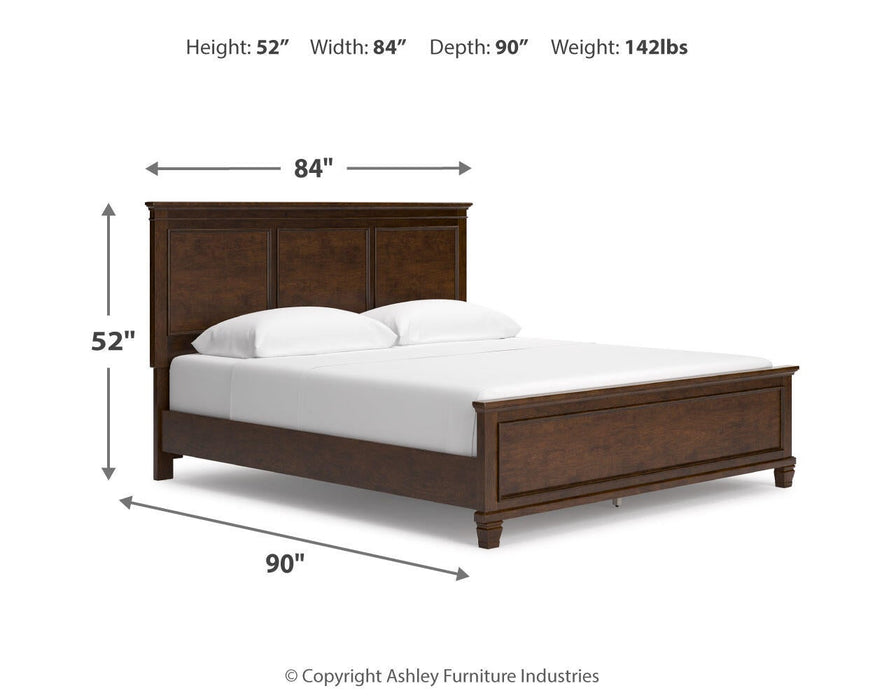 Danabrin California King Panel Bed with Mirrored Dresser - alternate view 12