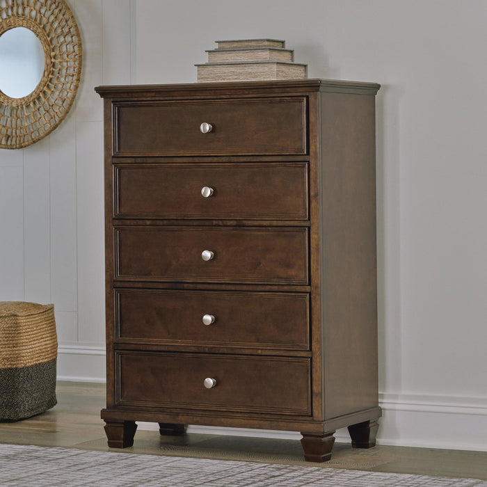 Danabrin King Panel Bed with Mirrored Dresser, Chest and Nightstand - alternate view 23