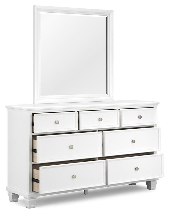 Fortman Full Panel Bed with Mirrored Dresser and Nightstand - alternate view 4
