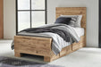 Hyanna Twin Panel Bed with 2 Side Storage, Dresser, Mirror and Nightstand - alternate view 13
