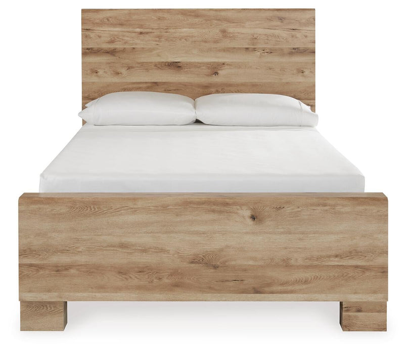 Hyanna Full Panel Bed with Storage with Mirrored Dresser - alternate view 5