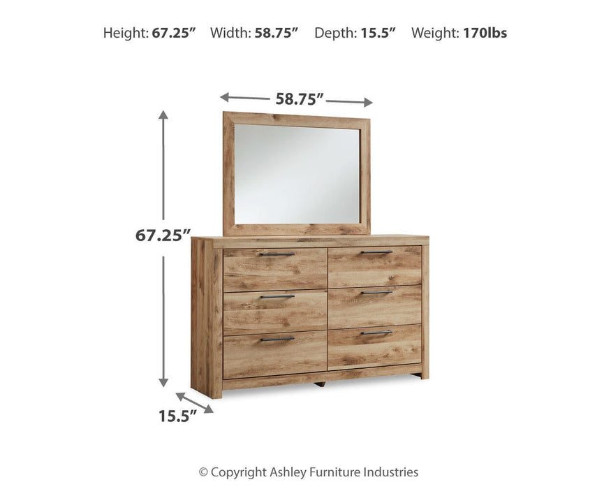 Hyanna Queen Panel Bed with 2 Side Storage, Dresser and Mirror - alternate view 6