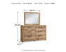 Hyanna Queen Panel Bed with 2 Side Storage, Dresser and Mirror - alternate view 6