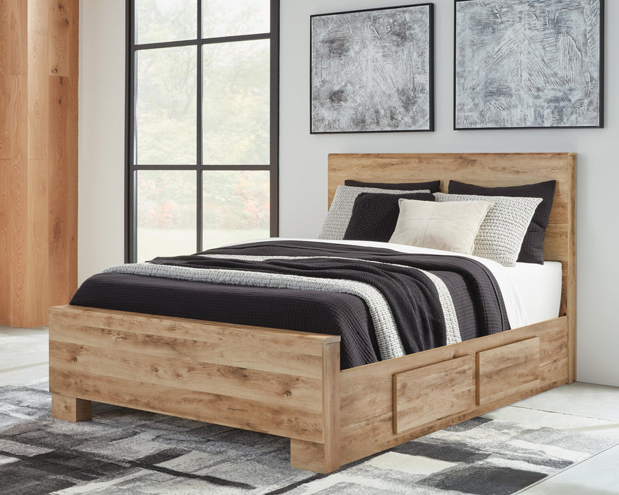 Hyanna Queen Panel Bed with 2 Side Storage, Dresser and Mirror - alternate view 5