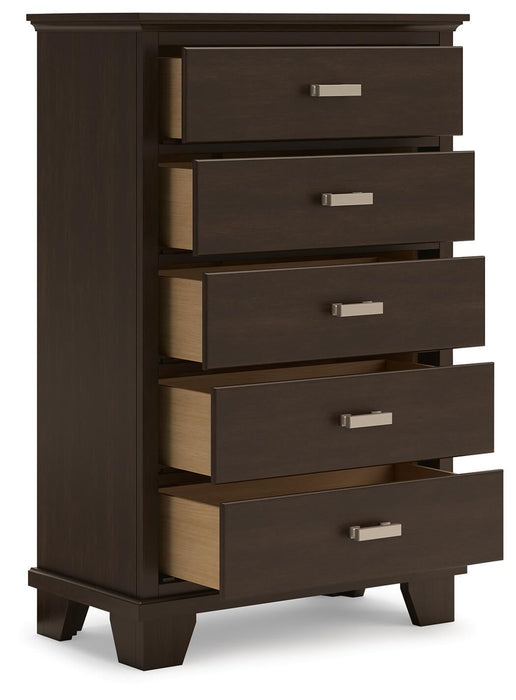 Covetown King Panel Bed, Dresser, Mirror, Chest and Nightstand - alternate view 8