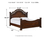 Lavinton Queen Poster Bed with Mirrored Dresser - alternate view 8