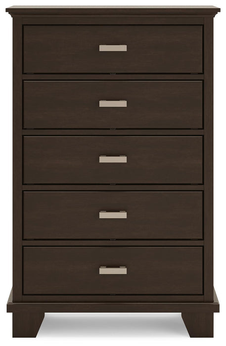 Covetown California King Panel Bed, Dresser, Mirror, Chest and Nightstand - alternate view 7