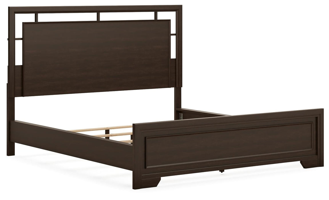 Covetown California King Panel Bed, Dresser, Mirror, Chest and Nightstand - alternate view 12