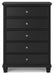 Lanolee California King Panel Bed with Mirrored Dresser, Chest and Nightstand - alternate view 10