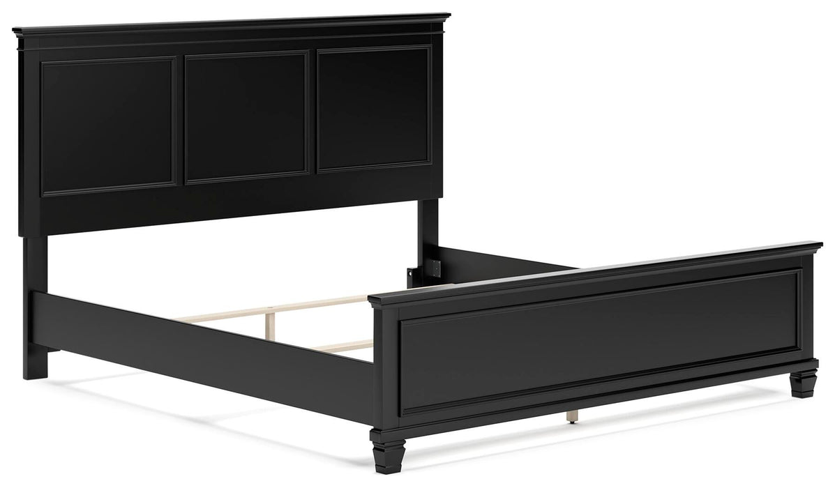 Lanolee King Panel Bed with Mirrored Dresser and Nightstand - alternate view 8