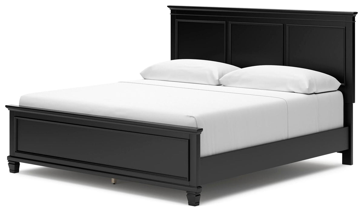Lanolee King Panel Bed with Mirrored Dresser and Nightstand - alternate view 10