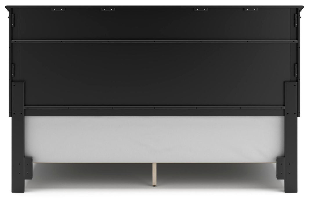 Lanolee King Panel Bed with Mirrored Dresser and Nightstand - alternate view 11