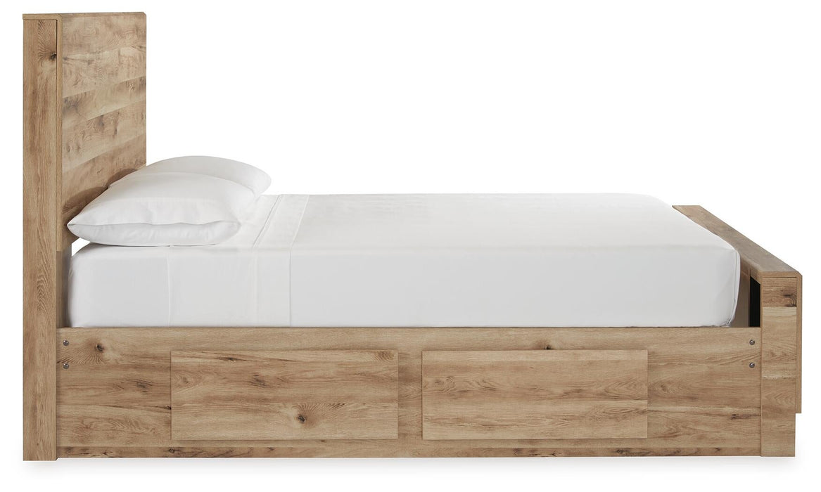 Hyanna Full Panel Bed with Storage with Mirrored Dresser - alternate view 10