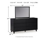 Danziar Queen Panel Bed with Mirrored Dresser - alternate view 11