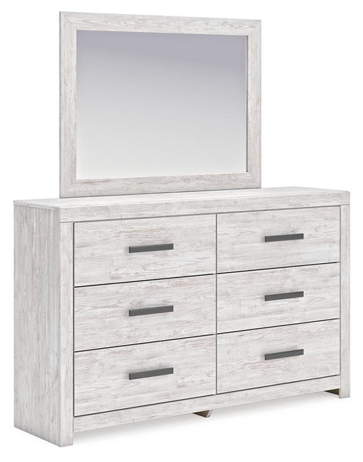 Cayboni Queen Panel Bed with Mirrored Dresser and Nightstand - alternate view 2