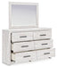 Cayboni Queen Panel Bed with Mirrored Dresser and Nightstand - alternate view 3