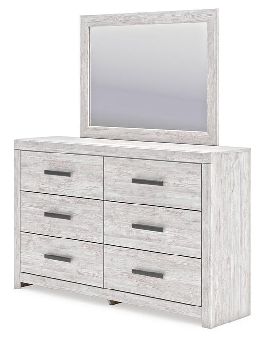 Cayboni Queen Panel Bed with Mirrored Dresser and Nightstand - alternate view 5