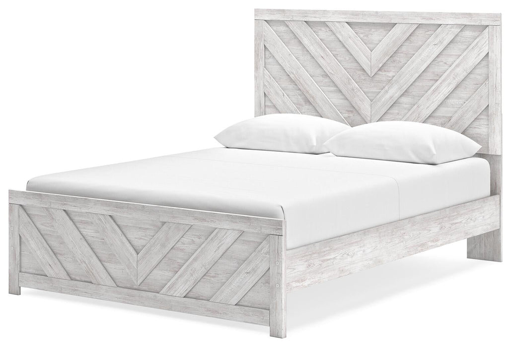 Cayboni Queen Panel Bed with Mirrored Dresser and Nightstand - alternate view 10
