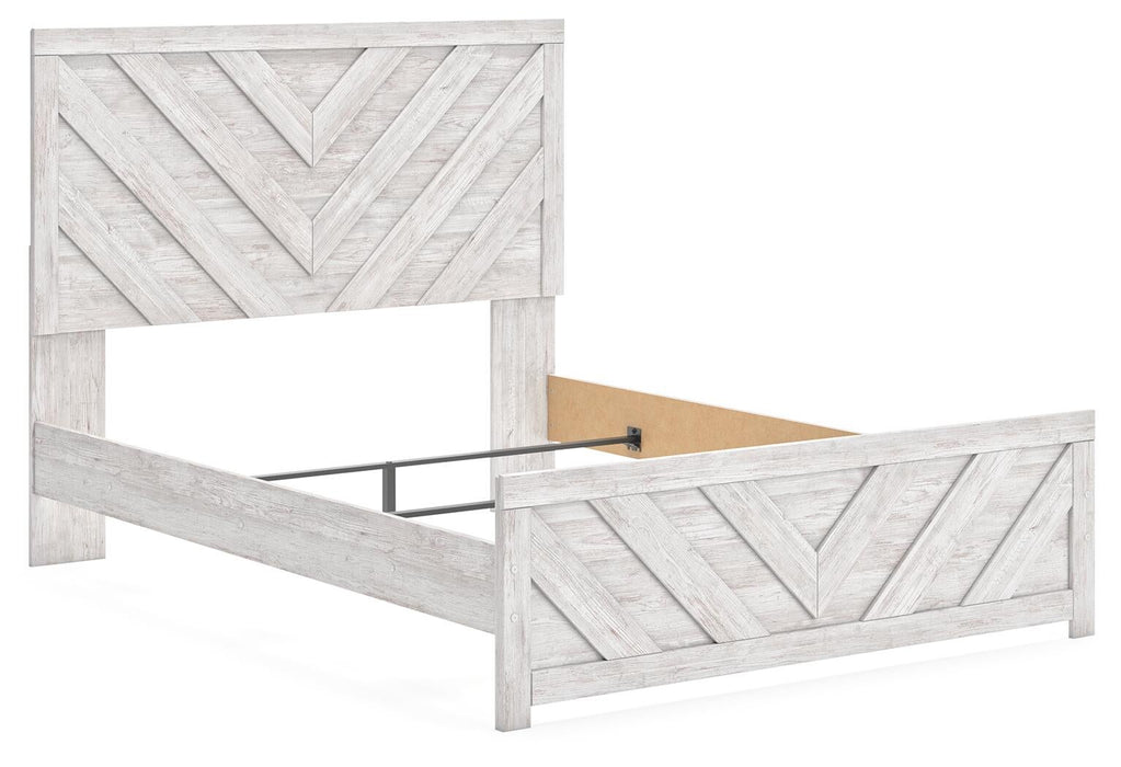 Cayboni Queen Panel Bed with Mirrored Dresser and Nightstand - alternate view 8