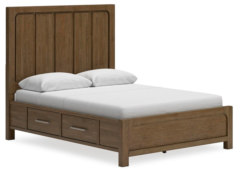 Cabalynn Queen Panel Bed with Storage with Mirrored Dresser - alternate view 9