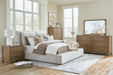 Cabalynn King Upholstered Bed with Mirrored Dresser, Chest and Nightstand - alternate view 2
