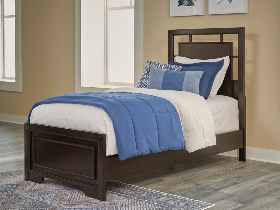 Covetown Twin Panel Bed, Dresser, Mirror, Chest and Nightstand - alternate view 21