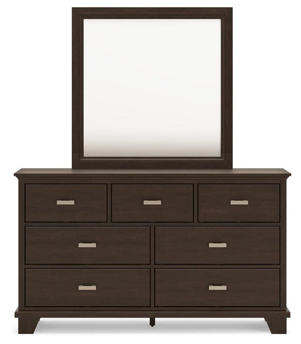 Covetown Full Panel Bed with Mirrored Dresser - alternate view 3