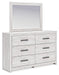 Cayboni Queen Panel Bed with Mirrored Dresser - alternate view 2