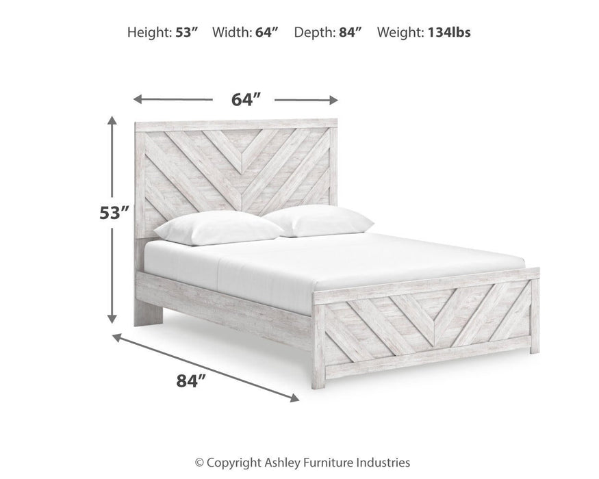 Cayboni Queen Panel Bed with Mirrored Dresser - alternate view 13