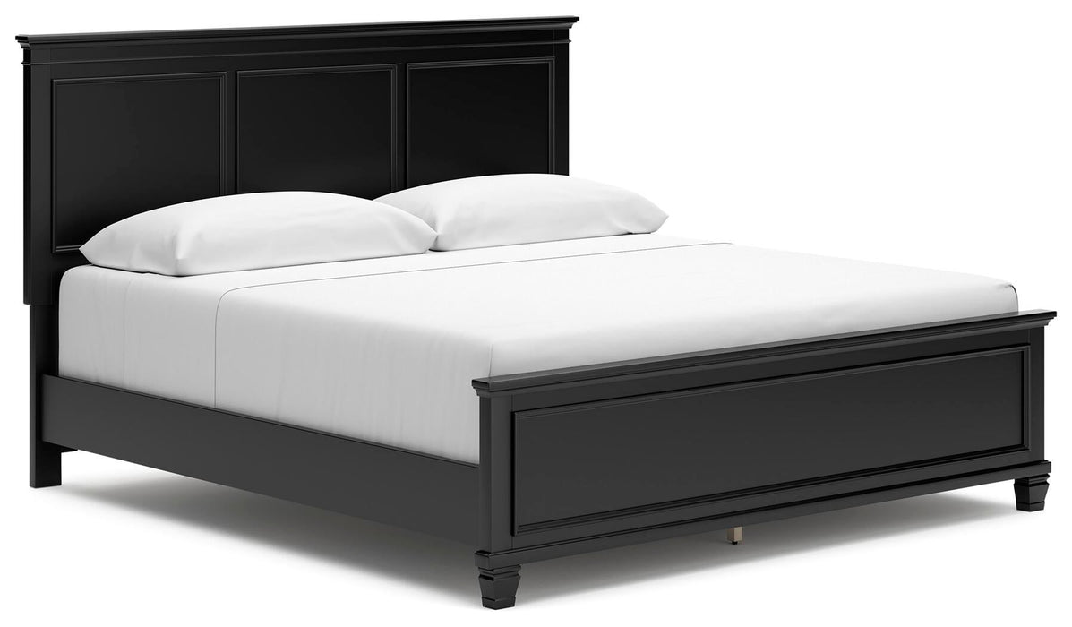 Lanolee King Panel Bed with Mirrored Dresser, Chest and Nightstand - alternate view 7