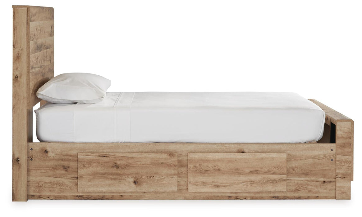 Hyanna Twin Panel Bed with Storage with Mirrored Dresser - alternate view 9