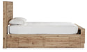 Hyanna Twin Panel Bed with Storage with Mirrored Dresser - alternate view 9