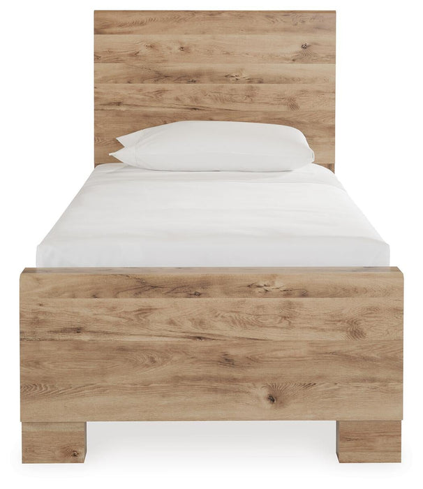 Hyanna Twin Panel Bed with Mirrored Dresser - alternate view 6
