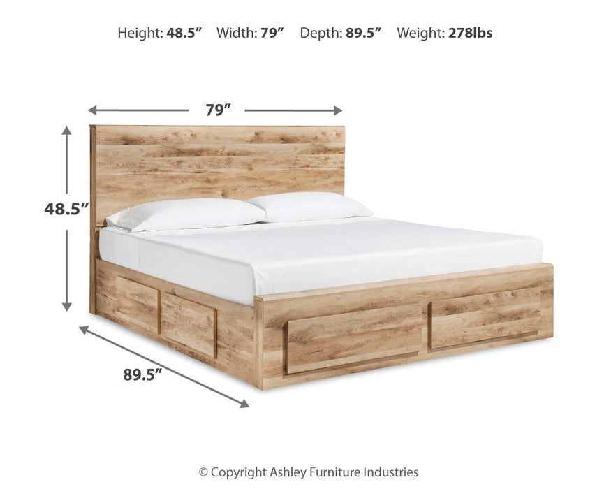 Hyanna King Panel Storage Bed with 2 Under Bed Storage Drawers, Dresser and Mirror - alternate view 10