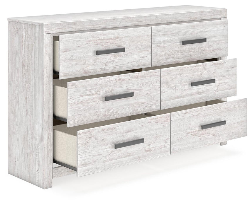 Cayboni Full Panel Bed with Mirrored Dresser - alternate view 5