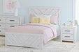 Cayboni Full Panel Bed with Mirrored Dresser - alternate view 22