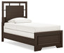 Covetown Twin Panel Bed with Mirrored Dresser - alternate view 4