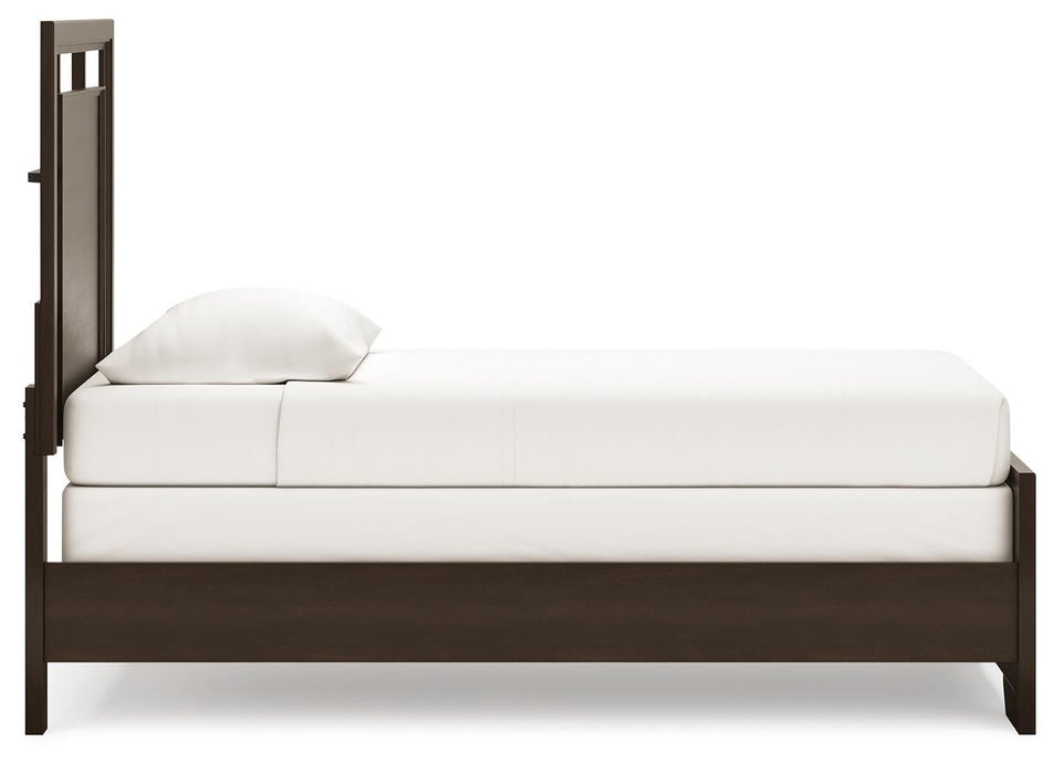 Covetown Twin Panel Bed with Mirrored Dresser - alternate view 8