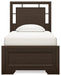 Covetown Twin Panel Bed with Mirrored Dresser - alternate view 5