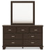 Covetown Full Panel Bed with Mirrored Dresser and Nightstand - alternate view 3
