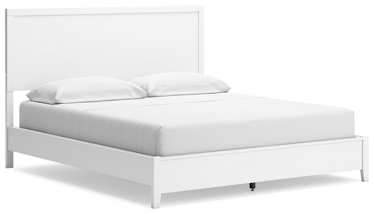 Binterglen California King Panel Bed with Mirrored Dresser - alternate view 6