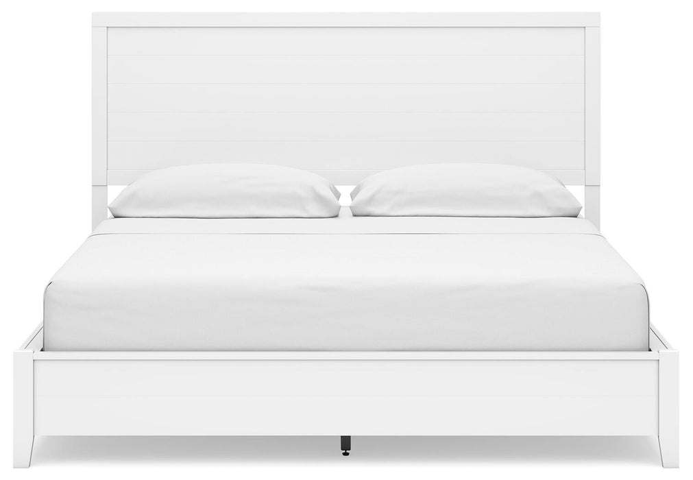 Binterglen California King Panel Bed with Mirrored Dresser - alternate view 8