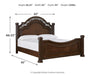 Lavinton King Poster Bed with Mirrored Dresser - alternate view 8