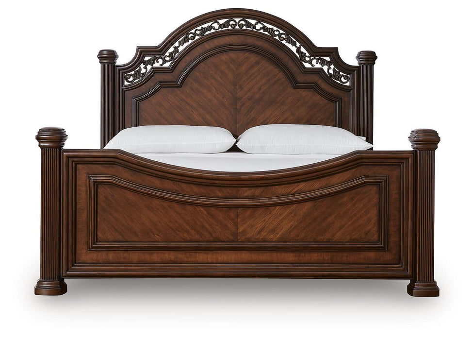 Lavinton King Poster Bed with Mirrored Dresser and Nightstand - alternate view 5