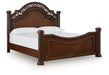 Lavinton California King Poster Bed with Mirrored Dresser - alternate view 3