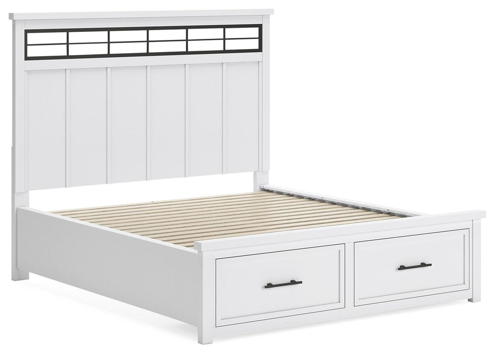 Ashbryn California King Panel Storage Bed, Dresser, Mirror and Nightstand - alternate view 11